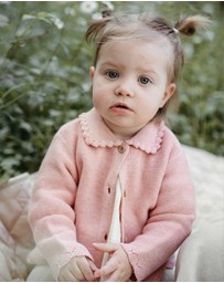 Purebaby - Crochet Collar Cardigan -Kids-Babies