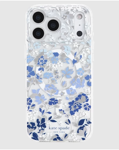 Kate Spade - Kate Spade Flowerbed Blue MagSafe Case for iPhone 17 Pro Max