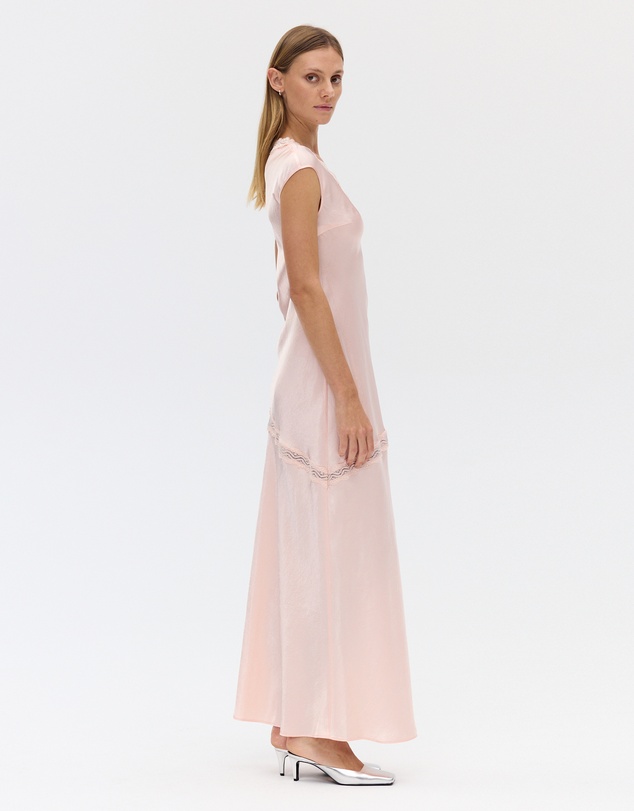 Third Form - Sevin Lace Trim V Neck Dress
