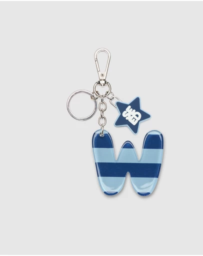 Seed Heritage - BLUE STRIPE INITIAL KEYRING