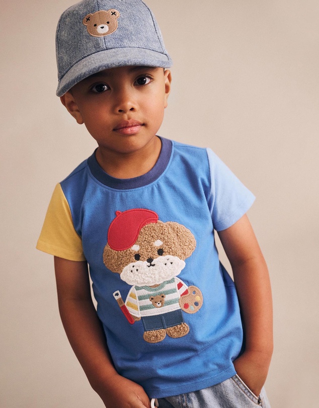 Huxbaby - Parisian Painter Pup Tee - Babies-Kids