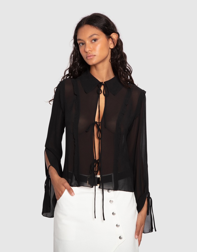 Belle & Bloom - Current Obsession Tie Shirt