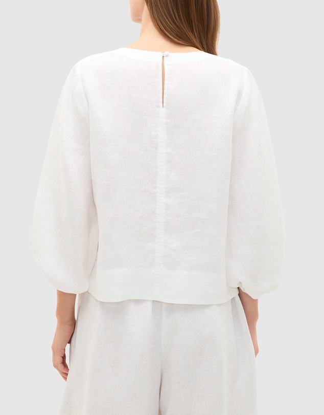 Seed Heritage - Core Linen Balloon Sleeve Top