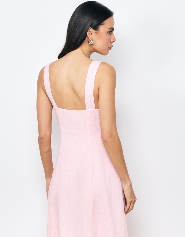 AERE - Helina Linen Midi Dress
