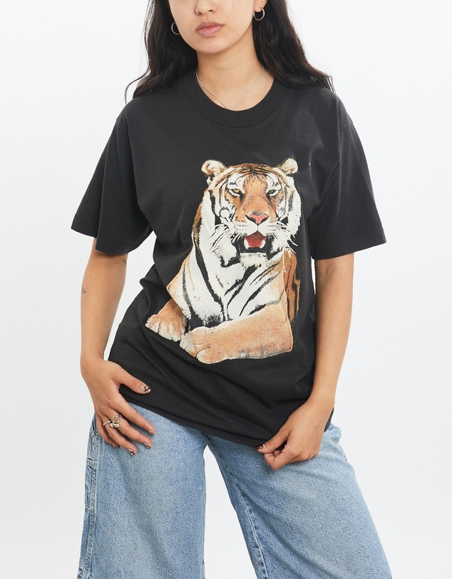 Vintage by The Real Deal - Pre Loved - Vintage 80s Tiger Wildlife Tee