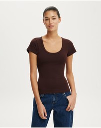 Cotton On - Everyday Smooth Scoop Neck Tee