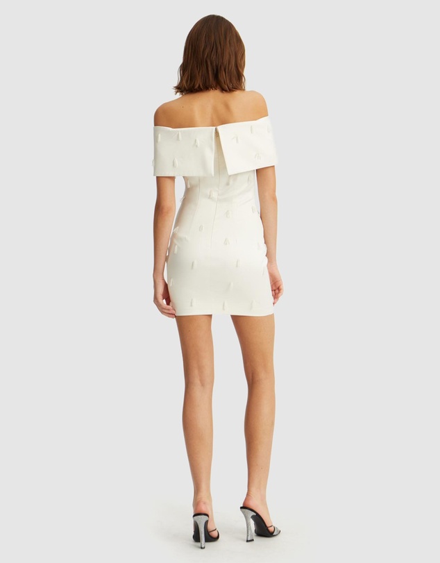 ROTATE - Beaded Satin Mini Dress