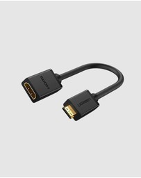 Ugreen - UGREEN Mini HDMI Male to HDMI Female Adapter Cable 22cm 4K Support Black
