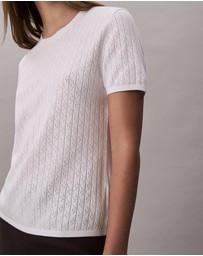 Calvin Klein - Pointelle Cap Sleeve Baby Tee