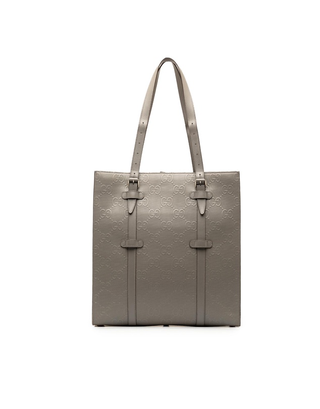 Gucci - Pre-Loved GG Embossed Leather Vertical Tote