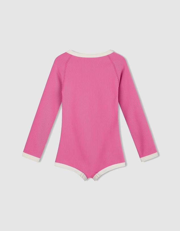 Zulu & Zephyr Mini - Mini Stripe Rib Rashie Onesie - Kids