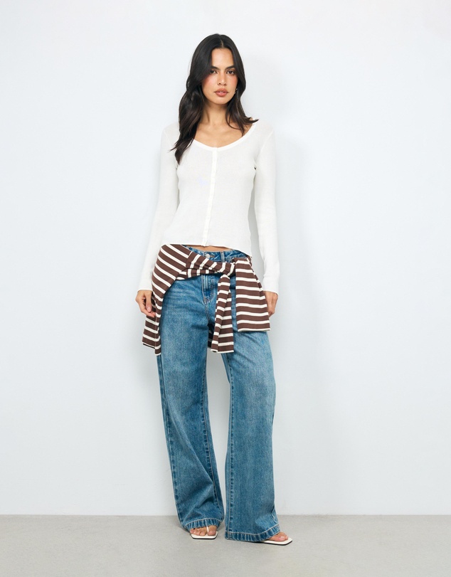 AERE - Lyla Organic Cotton Knit Cardigan