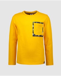 B.Nosy - Long Sleeve Tee With Pocket - Kids-Teens