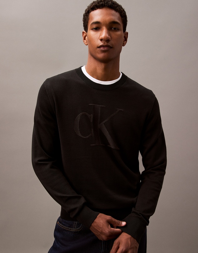 Calvin Klein Jeans - Smooth Cotton Monogram Logo Jumper