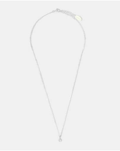 Georgini - Natural Topaz And Diamond April Silver Pendant