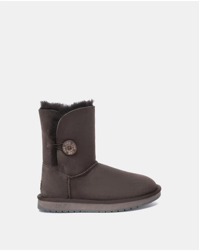 EVERAU - Australian Shepherd Ugg Short Button Sheepskin Upper UGG Boots