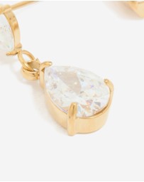 Lovisa - Waterproof Gold Plated Stainless Steel Cubic Zirconia Dainty Drop Earrings