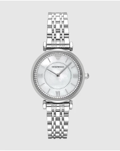 Emporio Armani - Silver Tone Analogue Watch