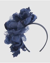 Fillies Collection - Large Navy Flowers Headband