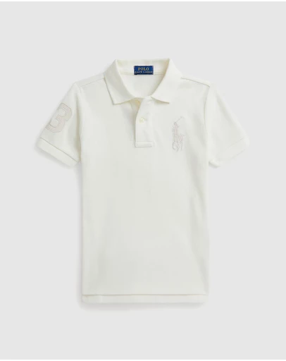 Polo Ralph Lauren - Big Pony Cotton Mesh Polo Shirt - Kids