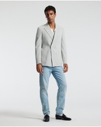 Calibre - Tech Seersucker Double Breasted Blazer Silver