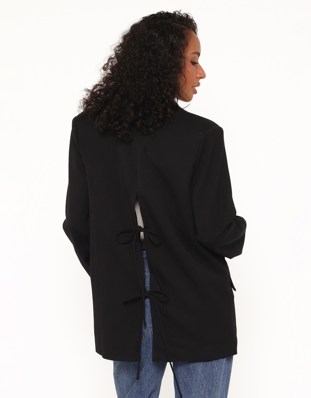 Petal & Pup - Tove Tie Back Blazer - Black
