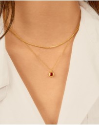 Ania Haie - Ania Haie Gold Crimson Solitaire Necklace