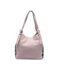Pre-Loved by Azura Reborn - Pre-Loved Small Leather and House Check Canvas Canterbury Tote