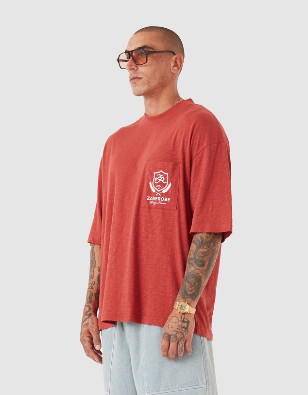 Zanerobe - Crest Slub Flow Tee Cherry