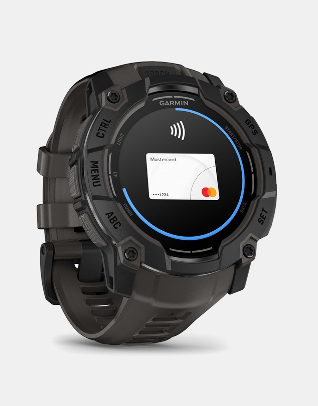 Garmin - Instinct 3 50mm AMOLED Black Bezel with Charcoal Band