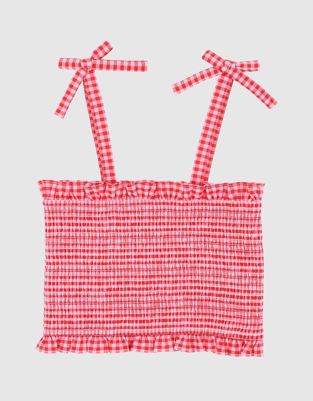 Fox & Finch - Sundae Gingham Shirred Top - Kids