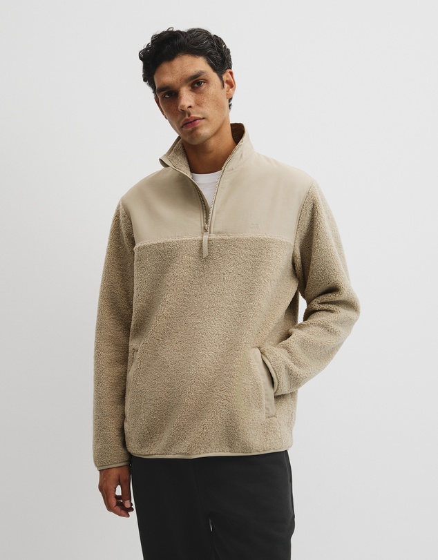 Country Road - Sherpa Half Zip Sweat