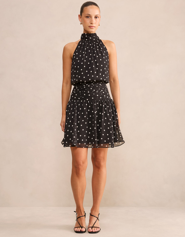 Forever New Petite - Brin Petite Backless Halter Neck Mini Dress