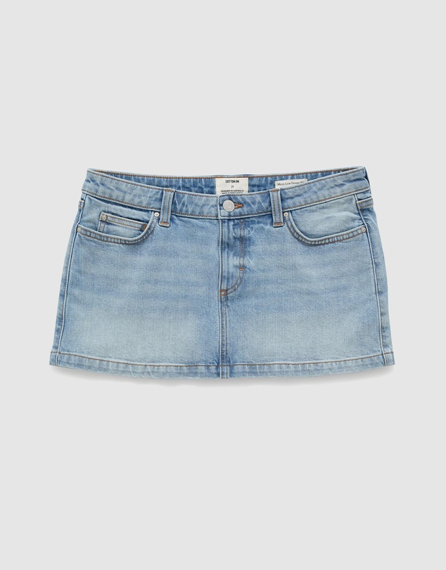 Cotton On - Micro Low Denim Skirt