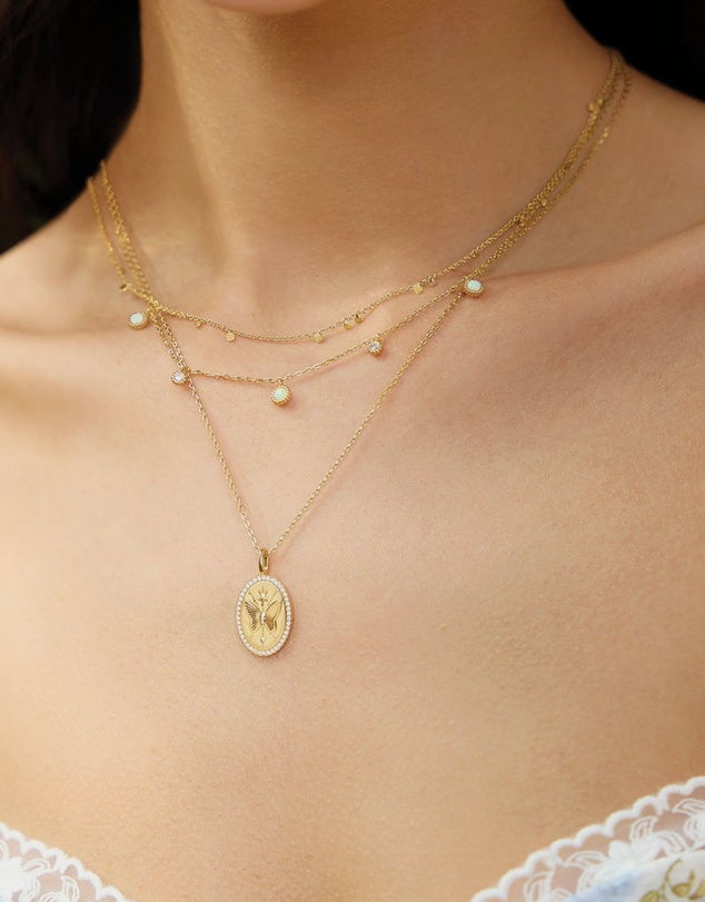 Ania Haie - Gold Kyoto Opal Station Necklace
