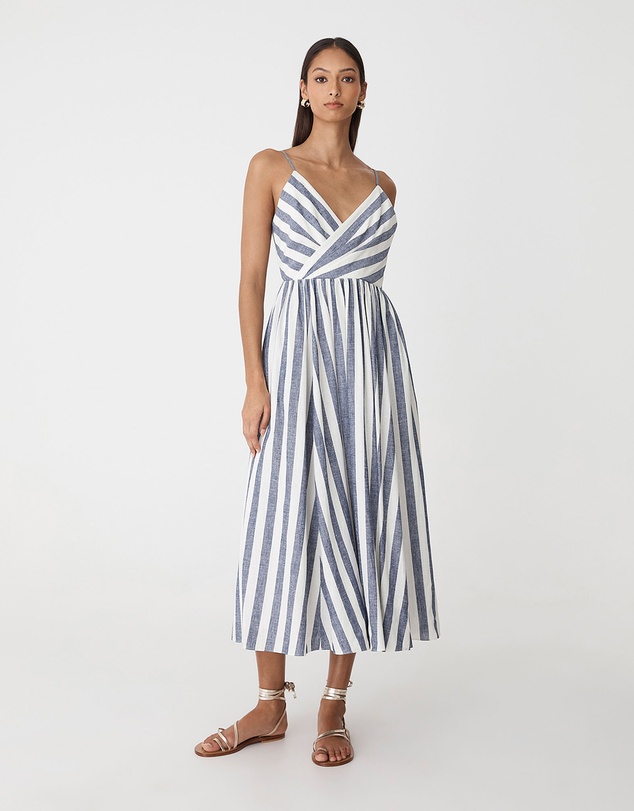 Forcast - Ikaria Linen Crossover Dress