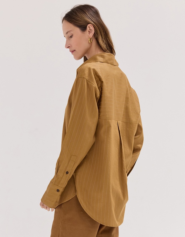 Cloth & Co. - The Dropped Yoke Shirt Bronze Stripe