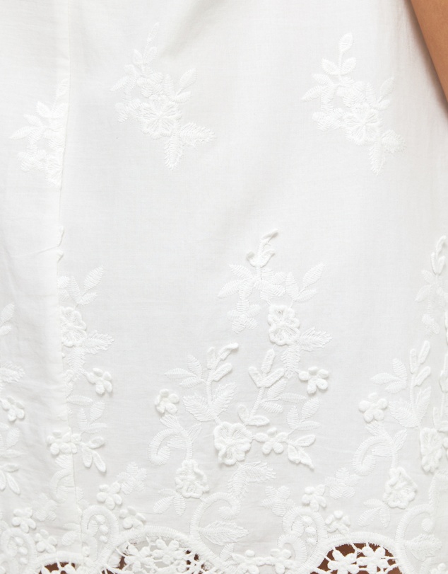 AERE - Delilah Embroidered Cotton Lace Mini Dress