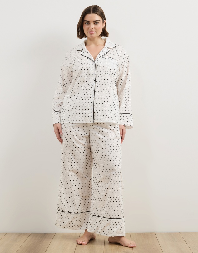 Atmos&Here Curvy - Riley Polka Dot Cotton PJ Set