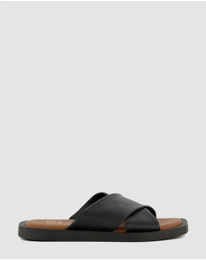 Dune London - Licorice - Black Leather