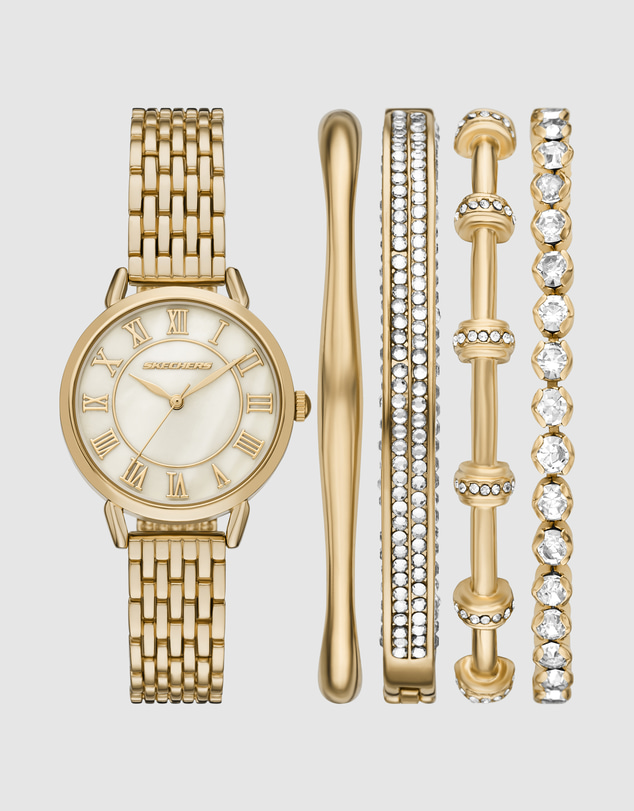 Skechers - Roman Dress Set Gold Tone Analogue Watch
