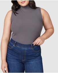 Spanx - Suit Yourself-Ribbed Mock Neck Bodysuit