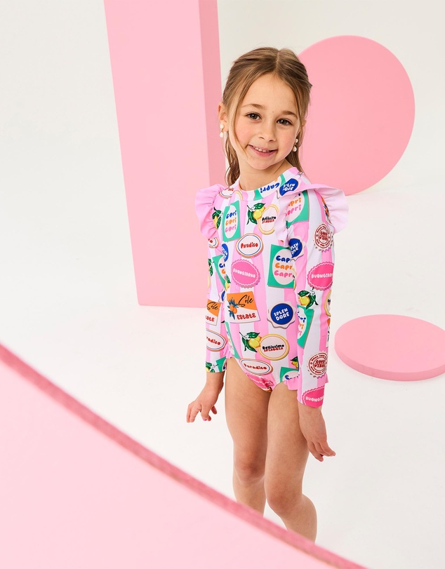 Rock Your Kid - Pretty Long Sleeve Swimsuit - Kids-Teens