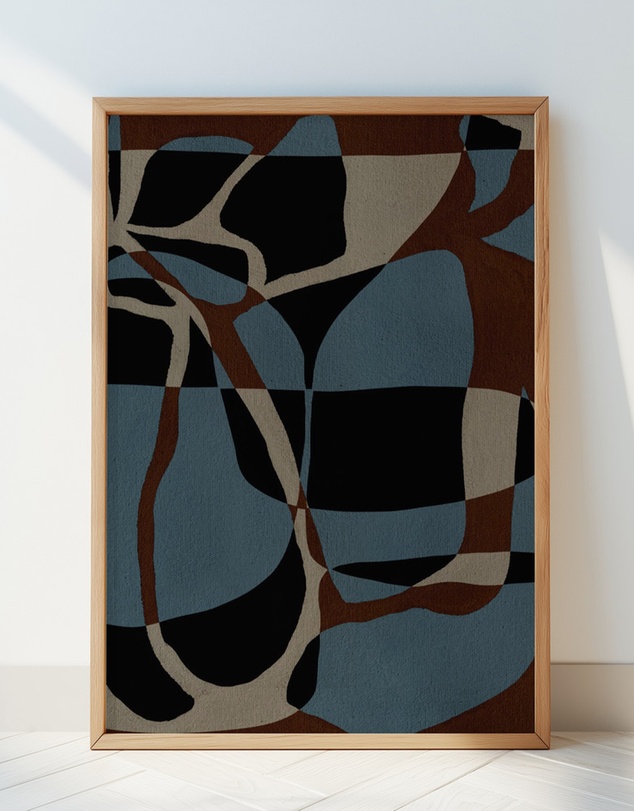 Olive et Oriel - Contour 3 by Shatha Al Dafai Art Print