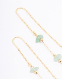 Lovisa - Gold Plated Semi-Precious Trio Stone Drop Earrings