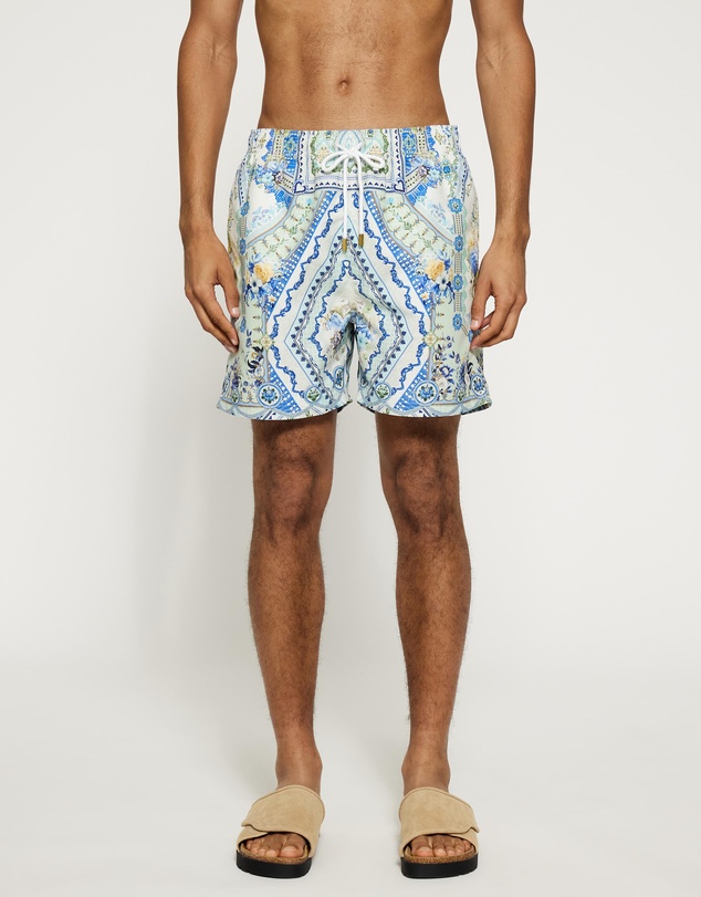Camilla - Mid Length Boardshort With Elastic Waist