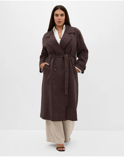 City Chic - Eliza Sueded Trench