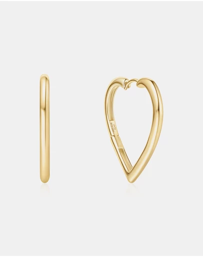 Ania Haie - Gold Large Heart Hoop Earrings