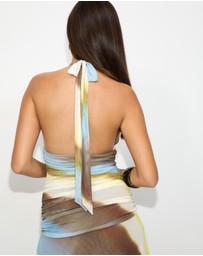 Dazie - Topaz Mesh Halter Maxi Dress