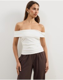 Atmos&Here - Ophira Off Shoulder Ponte Structured Top